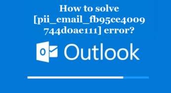 How to solve [pii_email_fb95ce4009744d0ae111] error?